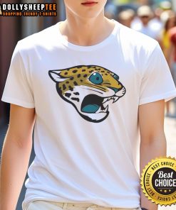 Stylish Jacksonville Jaguars logo T-shirt featuring bold team colors and design, perfect for fans and game day.