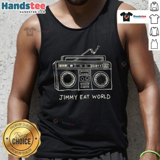 Nice Jimmy Eat World Boombox tank top featuring vibrant graphic design, perfect for music lovers and festival fashion.