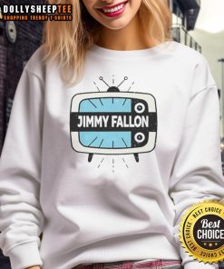 Alt Text: Classic sweatshirt featuring Nice Jimmy Kimmel design, perfect for fans of late-night television and cozy style.