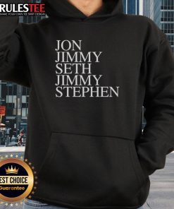 Nice hoodie featuring John, Jimmy, Seth, and Stephen, perfect for casual wear and stylish comfort.