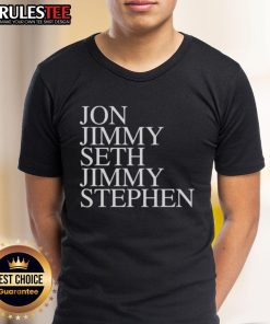 Nice John Jimmy Seth Jimmy Stephen T-Shirt featuring a vibrant design and comfortable fit for casual wear.