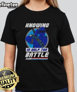 Nice Knowing Is Half The Battle GI Joe Ladies Tee featuring a stylish design for fans of the classic cartoon series.