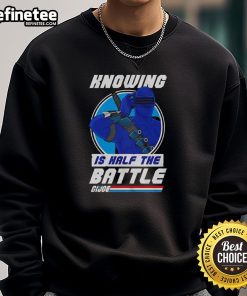 GI Joe sweatshirt featuring 'Knowing is Half the Battle' design, perfect for fans of the classic animated series.