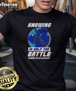 Nice Knowing Is Half The Battle G.I. Joe T-Shirt featuring retro design and iconic G.I. Joe graphics for fans.