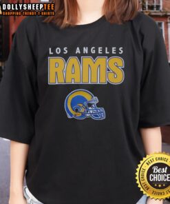 Stylish Los Angeles Rams throwback ladies tee featuring classic team colors and logo, perfect for fans and casual wear.