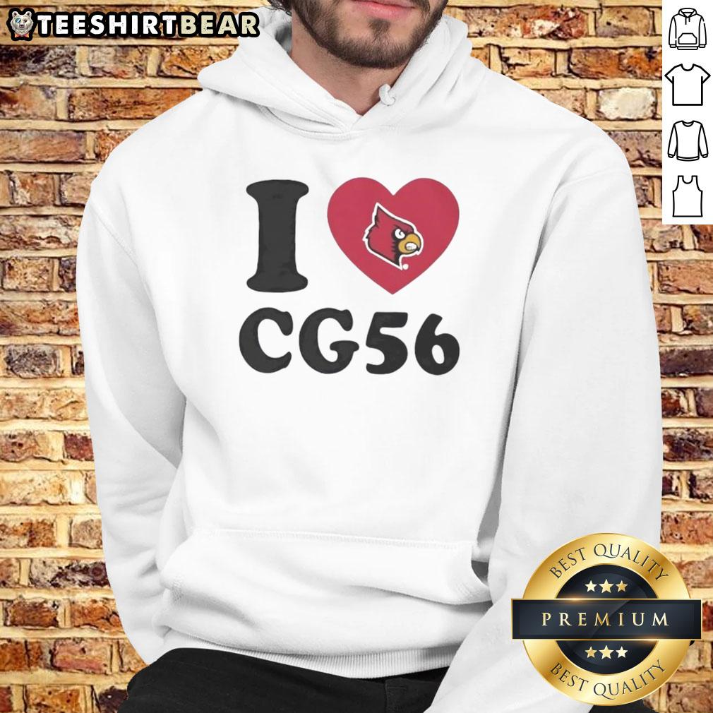 Nice Louisville Cardinals Carter Guillaume I Heart Cg56 Hoodie Alt Text: Louisville Cardinals hoodie featuring Carter Guillaume design, I Heart CG56 graphic for fans of the team.