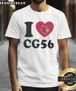 Alt Text: Nice Louisville Cardinals Carter Guillaume I Heart CG56 T-Shirt featuring vibrant team colors and stylish design.