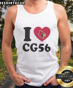 Nice Louisville Cardinals Carter Guillaume I Heart CG56 tank top featuring vibrant team colors and logo design.