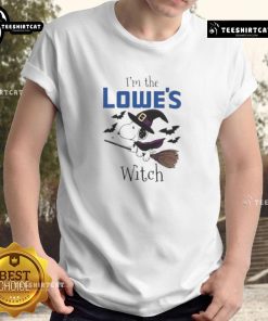 Alt Text: Nice Lowe's X Snoopy I'm The Witch Halloween T-Shirt featuring Snoopy in a witch hat, perfect for Halloween festivities.