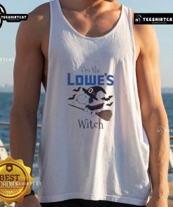 Halloween tank top featuring Snoopy with 'I'm the Witch' design, perfect for festive celebrations and Lowe's fans.