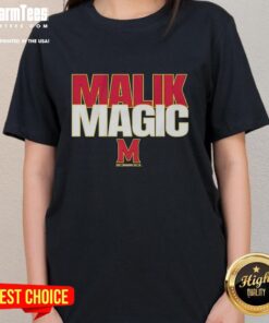 Maryland Terrapins football ladies tee featuring Malik Washington, perfect for fans and game day style.