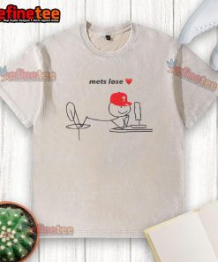 Stick figure wearing a red cap and a washed-out t-shirt, expressing disappointment over the Nice Mets lose.