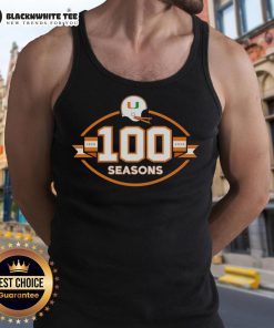Nice Miami Hurricanes Football 100 Seasons 1926-2025 tank top featuring team colors and logo, perfect for fans.