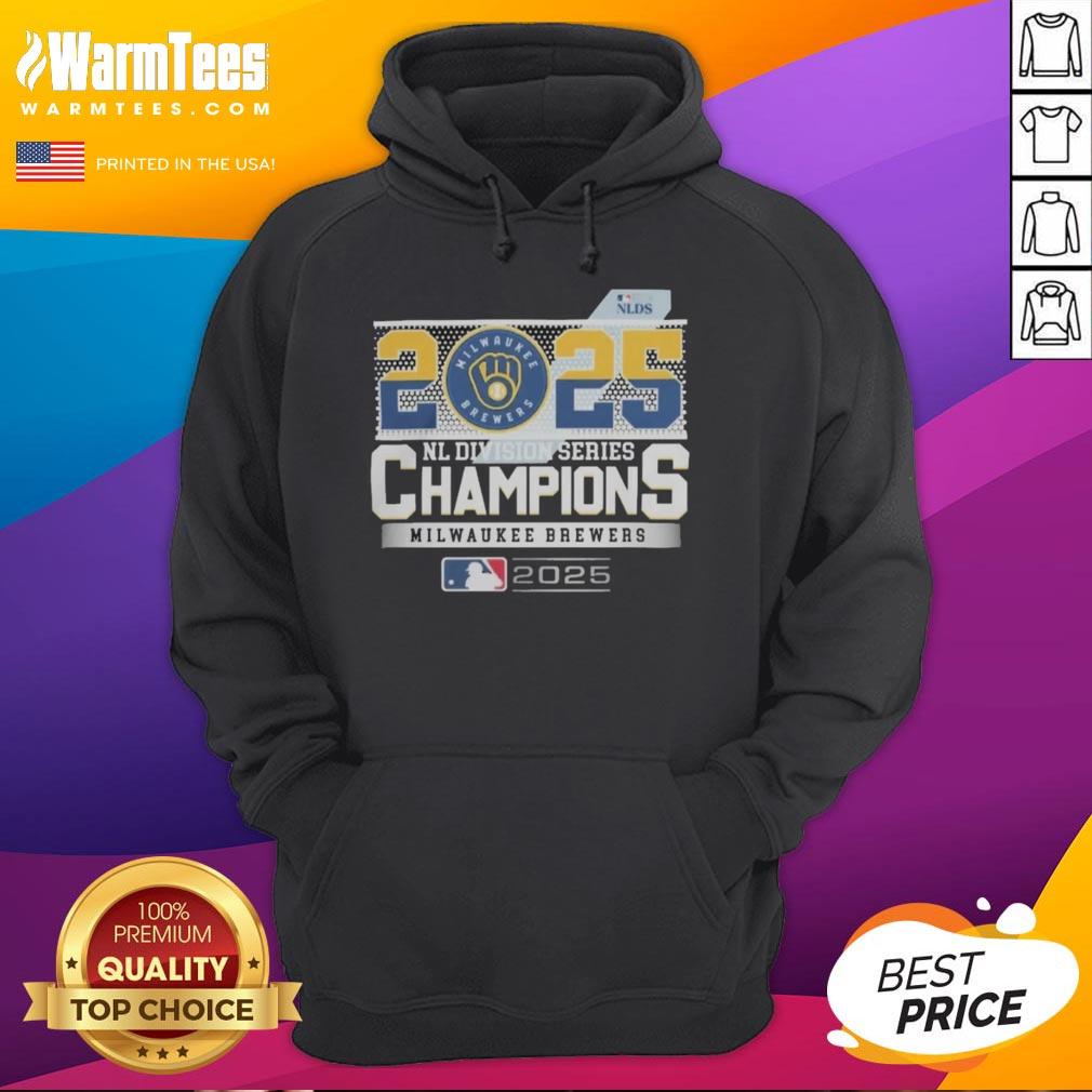 Nice Milwaukee Brewers 2025 NLDS Champions MLB National League Division Series Hoodie 2025 NLDS Champions Milwaukee Brewers hoodie showcasing team pride and MLB National League Division Series victory.