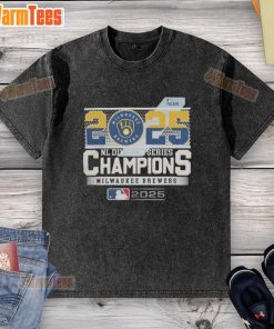 Nice Milwaukee Brewers 2025 NLDS Champions washed t-shirt showcasing team pride for MLB National League Division Series.