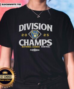 2025 Milwaukee Brewers National League Central Division Champions ladies tee showcasing team pride and stylish design.