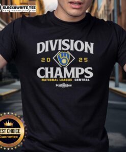 2025 Milwaukee Brewers National League Central Division Champions T-Shirt featuring team logo and vibrant colors.