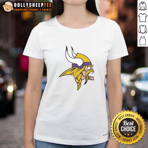 Nice Minnesota Vikings logo ladies tee featuring a stylish design for female fans of the NFL team.