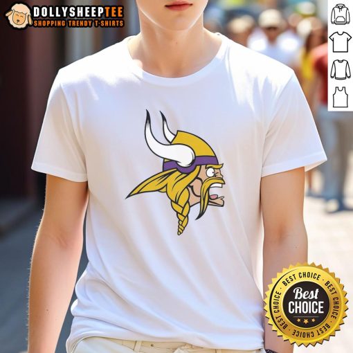 Nice Minnesota Vikings logo T-shirt featuring bold team colors and a classic design for fans.