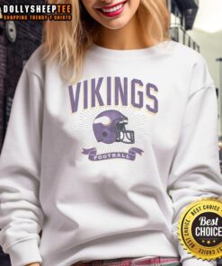 Cozy Nice Minnesota Vikings Prime Play sweatshirt featuring team colors and logo, perfect for game day wear.
