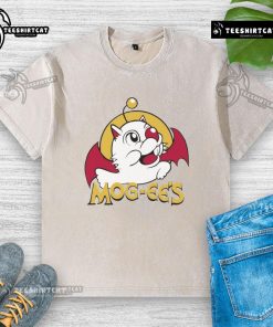 Nice Mog Ees X Buc Ees logo parody on a washed T-shirt, featuring a playful design perfect for casual wear.