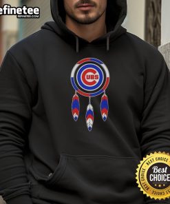 Nice Native American Indians X Chicago Cubs baseball hoodie featuring vibrant colors and unique design for fans.