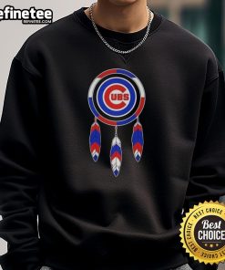 Nice Native American Indians X Chicago Cubs baseball sweatshirt featuring vibrant designs and team logo.