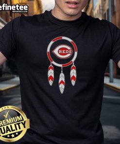 Nice Native American Indians X Cincinnati Reds baseball t-shirt featuring vibrant graphics and a comfortable fit.