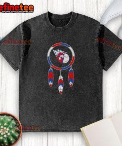 Nice Native American Indians X Cleveland Guardians baseball washed t-shirt showcasing a vintage design and vibrant colors.