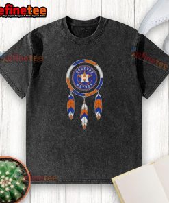 Nice Native American Indians X Houston Astros baseball washed t-shirt featuring vibrant graphics and a comfortable fit.