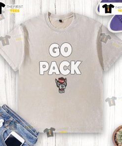 Nice NC State Wolfpack Go Pack slogan washed t-shirt in red with bold lettering, perfect for game day or casual wear.