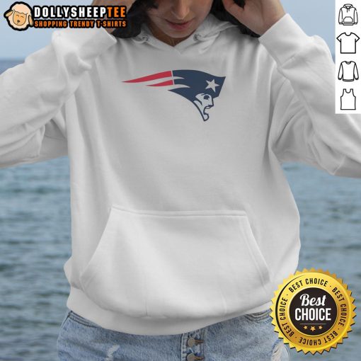 Stylish New England Patriots logo hoodie, perfect for fans showcasing team pride and comfort during game day.