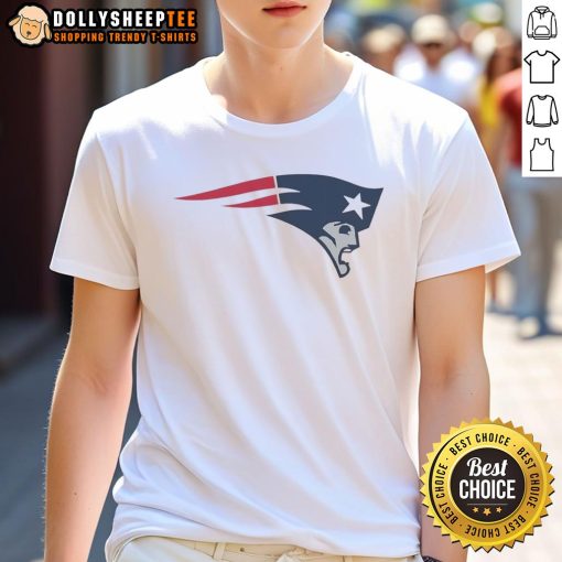 Stylish New England Patriots logo T-shirt featuring vibrant colors and a comfortable fit for fans.