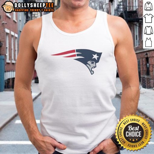 Men's tank top featuring the Nice New England Patriots logo, perfect for game day or casual wear.