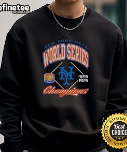 Vintage New York Mets Baseball World Series Champions 1969 sweatshirt, showcasing team spirit and classic sports apparel.