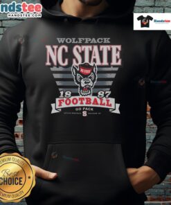 Nice North Carolina State Wolfpack Stripe Splash Hoodie in red and white, perfect for fans and casual wear.