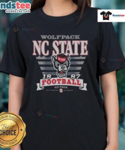 Nice North Carolina State Wolfpack Stripe Splash Ladies Tee featuring vibrant colors and stylish design for fans.