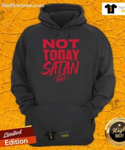 Nice Not Today Satan Carolina Hurricanes Hoodie in red with bold graphics, perfect for fans supporting their team.