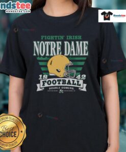 Nice Notre Dame Fighting Irish Stripe Splash Ladies Tee featuring vibrant colors and a stylish design for fans.