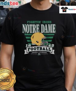 Alt Text: Nice Notre Dame Fightin Irish Stripe Splash T-Shirt featuring vibrant colors and bold team logo, perfect for fans.