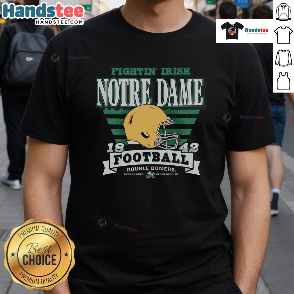 Nice Notre Dame Fightin Irish Stripe Splash T Shirt Alt Text: Nice Notre Dame Fightin Irish Stripe Splash T-Shirt featuring vibrant colors and bold team logo, perfect for fans.