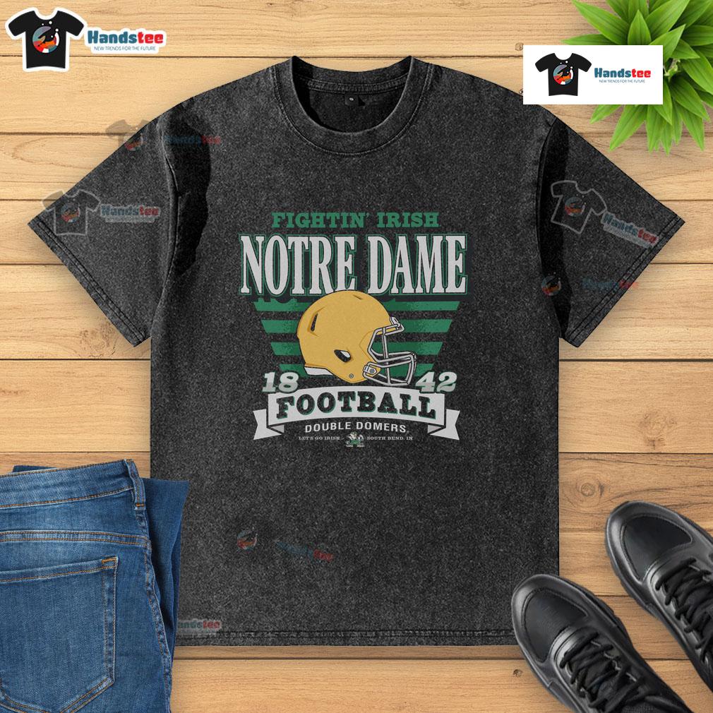 Nice Notre Dame Fightin Irish Stripe Splash Washed T Shirt Alt Text: Nice Notre Dame Fighting Irish Stripe Splash Washed T-Shirt showcasing vibrant colors and classic team logo design.
