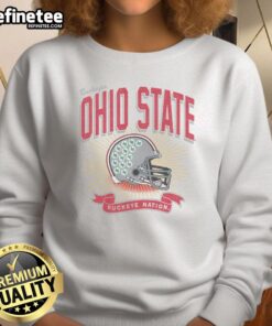 Cozy Nice Ohio State Buckeyes Prime Play sweatshirt in scarlet and gray, perfect for game day or casual wear.