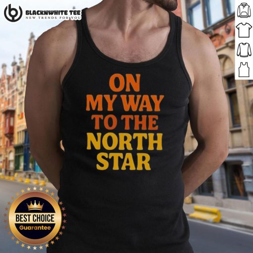 Stylish tank top featuring 'Nice On My Way To The North Star' design, perfect for casual outings and summer wear.