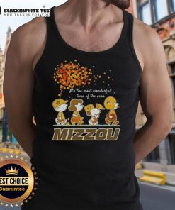 Stylish Mizzou Tigers tank top with 'It's The Most Wonderful Time Of The Year' print, perfect for fans and summer wear.