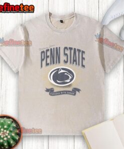 Alt Text: Men's Nice Penn State Nittany Lions Prime Play Washed T-Shirt in navy blue, featuring team logo and casual style.