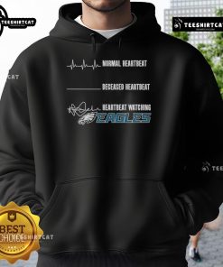 Stylish Philadelphia Eagles heartbeat hoodie, perfect for fans watching games in comfort and team spirit.
