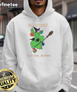 Alt Text: Philadelphia Phillies mascot, Phillie Phanatic, in a festive Halloween hoodie for Red October.