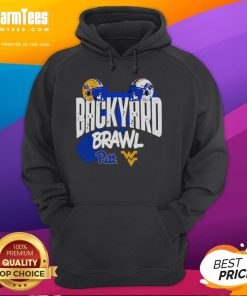 Nice Pitt Panthers vs West Virginia Mountaineers Backyard Brawl helmet hoodie, showcasing team pride and rivalry spirit.