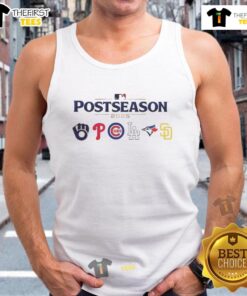 Stylish Nice Postseason Major League Baseball 2025 tank top featuring vibrant team colors and logo design.